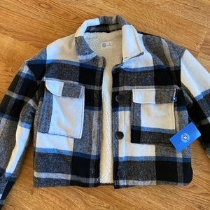 NWT HURLEY Short Shacket Blk/Wht/Blue Size S